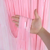 Soft Pembe Püsküllü Kapı Perdesi thumbnail 2