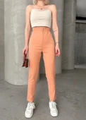 Beli lastikli karamel pantolon thumbnail 3