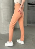 Beli lastikli karamel pantolon thumbnail 5