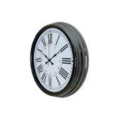 Silver Elegance 40 Cm Krom Metal Duvar Saati thumbnail 2
