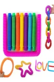 KAYAX Pop Tubes Katlanır Boru Oyuncak 5 Renkli Set thumbnail 3