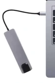 Usb Type-C Hub Dönüştürücü Çevirici Çoklayıcı Macbook Çevirici 8 Portlu thumbnail 3