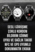 Akıllı Saat Titreşimli Pusula Nabız Ölçer Nfc thumbnail 2