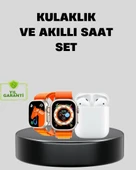 S8 Akıllı Saat Bluetooth Kablosuz Kulaklık 2’Li Set thumbnail 1