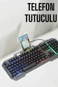 Klavyesi Q Klavye Rgb Işıklı Mouse Hediyeli thumbnail 3