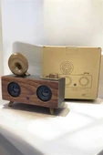 Hoparlör Ahşap Klasik Gramofon Müzik Kutusu thumbnail 4