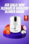 Rondo Doğrayıcı 250 Ml Taşınabilir Usb Şarjlı Pratik El Rondo Blender thumbnail 1