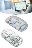 Sessiz Tıklama Çift Modlu Bluetooth Alıcı Şeffaf Mouse thumbnail 3
