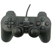 Çift Titreşimli Usb Kablolu Oyun Kolu Pc Vibration Gamepad thumbnail 1