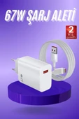 Beyaz Hızlı Seti Adaptörü Kablosu 67W thumbnail 1