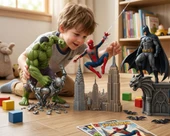 Efsanevi Kahramanlar Seti - Hulk, Örümcek Adam ve Batman (30 cm Dev Boy) thumbnail 2