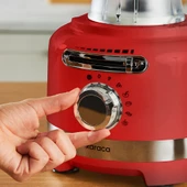 Karaca Multiblend Artisan Retro 1000 W Mutfak Robotu - Metallic Red thumbnail 5