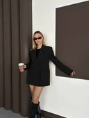 CEMO Kadın Oversize Blazer Ceket Elbise Siyah thumbnail 3