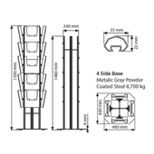 Multi Side Ayaklı Broşürlük Dörtgen 4x5 A4 thumbnail 9