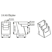 Masaüstü Broşürlük 3 Katlı A5 thumbnail 7