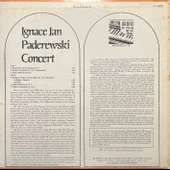 Ignace Jan Paderewski Concert LP Plak thumbnail 2