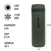 Igloo Squid Termos 600ml-HAKİ thumbnail 7