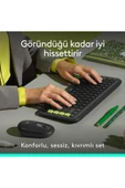 Logitech Pop Icon Combo 920-013075 Gri Kablosuz Klavye Mouse Seti Teşhir thumbnail 4