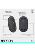 Logitech Pop Icon Combo 920-013075 Gri Kablosuz Klavye Mouse Seti Teşhir thumbnail 8