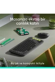 Logitech Pop Icon Combo 920-013075 Gri Kablosuz Klavye Mouse Seti Teşhir thumbnail 3