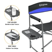 KingCamp Ash Comfort Katlanır Kamp Sandalyesi Blue thumbnail 4