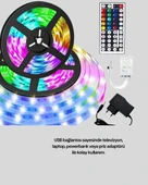 10 Metre Smart Şerit Led Bluetooth Telefon Kontrollü Usb Enerjili thumbnail 4