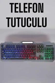 Q Klavye Rgb Işıklı Klavye Ve Mouse Seti Kablolu Mouse Hediyeliş thumbnail 2