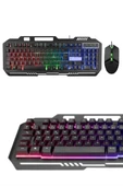 Işıklı Q Klavye Mouse Seti Siyah Klavye thumbnail 3