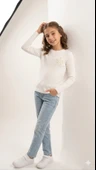 Kız Çocuk Fitilli Bluz BRE-22671 thumbnail 1