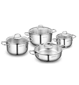 KORKMAZ A1606 PERLA 8 PARÇA TENCERE SETİ thumbnail 1