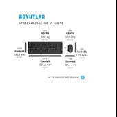 HP 330 Kablosuz Klavye Mouse Seti Siyah 2V9E6AA thumbnail 2