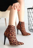 Blan Zebra Saten Topuklu Bot thumbnail 1