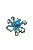 Ocean Blue Pearl Ahtapot Broş thumbnail 4