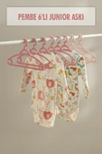 6 lı Bebek Askısı & Bebek Gardırop Askısı Pembe Set thumbnail 1