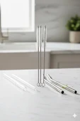 3 lü Paslanmaz Çelik Pipet Temizleme Fırçası Seti thumbnail 3