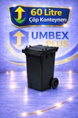 Umbex Plus-Pedallı 60 Lt Siyah Çöp Konteyneri thumbnail 2