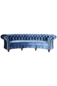 3A Mobilya Blue Chesterfield 230X90X80 CM thumbnail 1