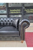 3A Mobilya 3A MOBİLYA BLACK DERİ CHESTERFİELD thumbnail 2