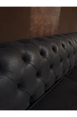 3A Mobilya Black Nubuk Chesterfield thumbnail 3