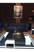 3A Mobilya Black Nubuk Chesterfield thumbnail 1