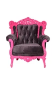 3A Mobilya Grey And Pink Berjer 73X85X95 Cm thumbnail 2