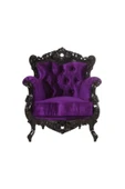 3A Mobilya Black And Purple Berjer thumbnail 1