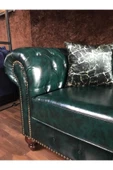 3A Mobilya Dark Green Chesterfield Kanepe thumbnail 4