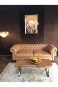 3A Mobilya 3a Bristol Taba Hakiki Deri Chesterfield thumbnail 4