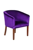 3A Mobilya Mor Oval Berjer 70x69x68 cm thumbnail 1