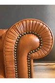 3A Mobilya Hakiki Deri Maya Taba Chesterfield thumbnail 2