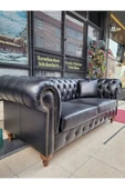 3A Mobilya Black Deri Chesterfield thumbnail 6