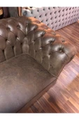 3A Mobilya New Brown Nubuk Chesterfield thumbnail 4