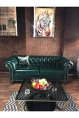 3A Mobilya Dark Green Chesterfield Kanepe thumbnail 1