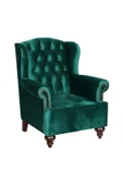 3A Mobilya Green Silk Berjer 100x83x77 cm thumbnail 1